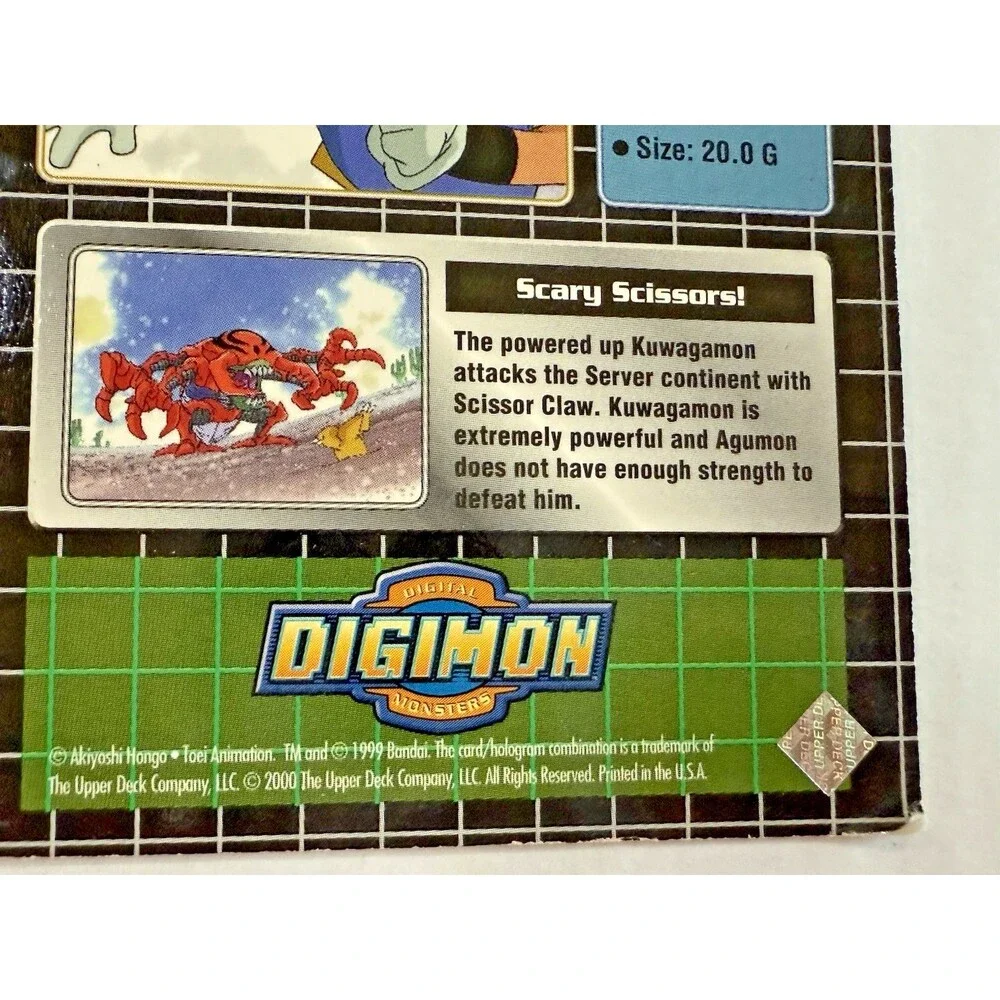 Digimon‎ DP50 #15 Kuwagamon Hologram Card Upper Deck Animated 18/34 HTF